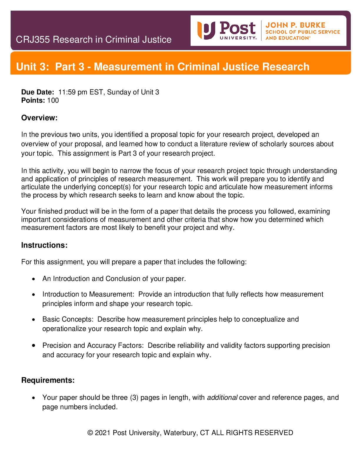 Preview of CRJ355 Research in Criminal Justice